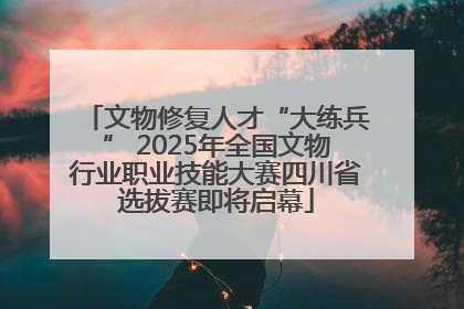 文物修复人才“大练兵” 2025年全国文物行业职业技能大赛四川省选拔赛即将启幕