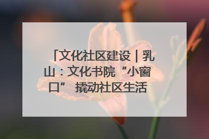 文化社区建设｜乳山：文化书院“小窗口” 撬动社区生活“大幸福”