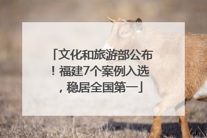 文化和旅游部公布！福建7个案例入选，稳居全国第一