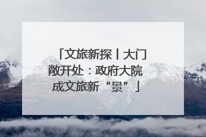 文旅新探丨大门敞开处：政府大院成文旅新“景”