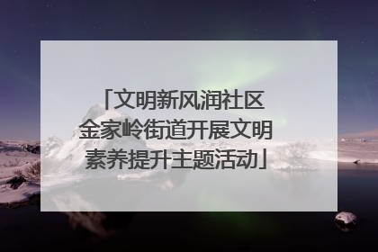 文明新风润社区 金家岭街道开展文明素养提升主题活动