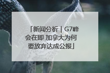 新闻分析｜G7峰会在即 加拿大为何要放弃达成公报