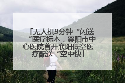 无人机9分钟“闪送“医疗标本，襄阳市中心医院首开襄阳低空医疗配送“空中快