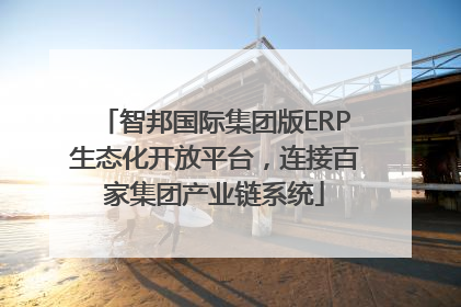 智邦国际集团版ERP生态化开放平台，连接百家集团产业链系统