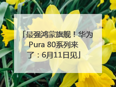 最强鸿蒙旗舰！华为Pura 80系列来了：6月11日见