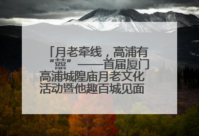 月老牵线，高浦有“囍”——首届厦门高浦城隍庙月老文化活动暨他趣百城见面会隆重举办