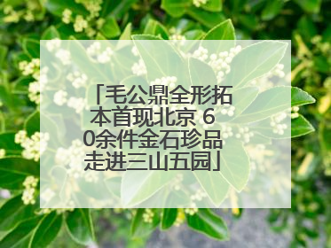 毛公鼎全形拓本首现北京 60余件金石珍品走进三山五园
