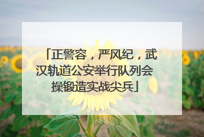 正警容，严风纪，武汉轨道公安举行队列会操锻造实战尖兵