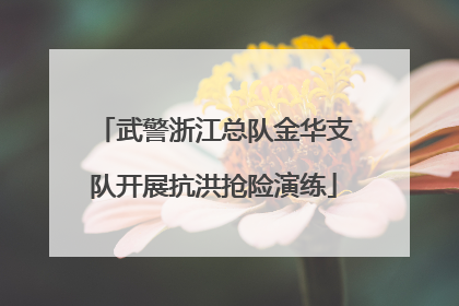 武警浙江总队金华支队开展抗洪抢险演练