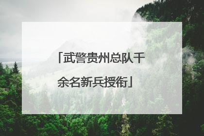武警贵州总队千余名新兵授衔