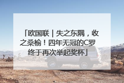 欧国联｜失之东隅，收之桑榆！四年无冠的C罗终于再次举起奖杯