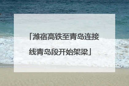 潍宿高铁至青岛连接线青岛段开始架梁