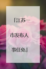 江苏一市发布人事任免