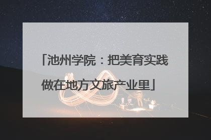 池州学院：把美育实践做在地方文旅产业里