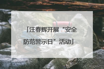 汪春辉开展“安全防范警示日”活动