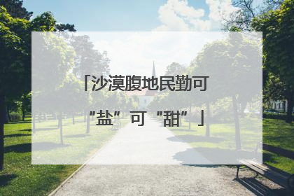 沙漠腹地民勤可“盐”可“甜”
