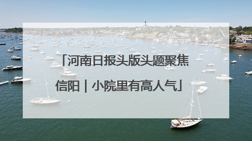河南日报头版头题聚焦信阳｜小院里有高人气