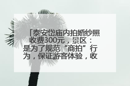 泰安岱庙内拍婚纱照收费300元，景区：是为了规范“商拍”行为，保证游客体验，收取费用全部上交国库
