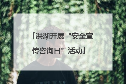 洪湖开展“安全宣传咨询日”活动