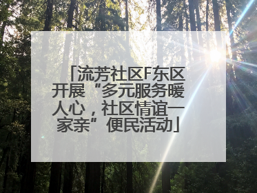 流芳社区F东区开展“多元服务暖人心，社区情谊一家亲”便民活动