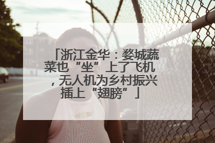 浙江金华：婺城蔬菜也“坐”上了飞机，无人机为乡村振兴插上“翅膀”
