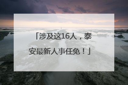 涉及这16人，泰安最新人事任免！