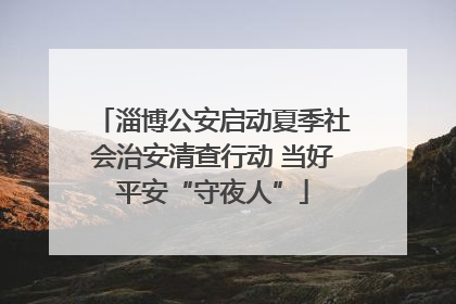 淄博公安启动夏季社会治安清查行动 当好平安“守夜人”