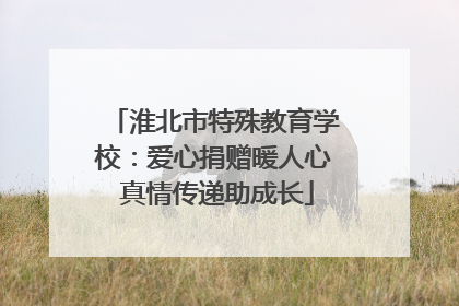 淮北市特殊教育学校：爱心捐赠暖人心 真情传递助成长