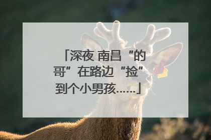深夜 南昌“的哥”在路边“捡”到个小男孩……