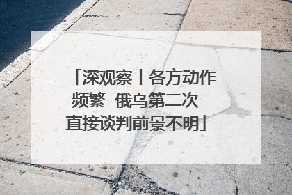 深观察丨各方动作频繁  俄乌第二次直接谈判前景不明