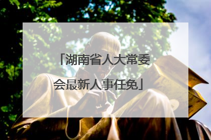 湖南省人大常委会最新人事任免