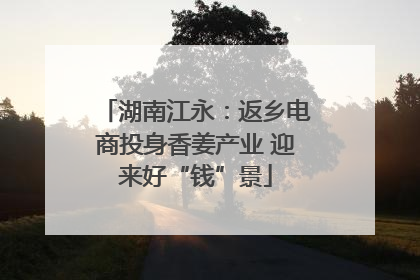 湖南江永：返乡电商投身香姜产业 迎来好“钱”景