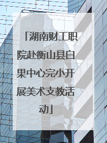 湖南财工职院赴衡山县白果中心完小开展美术支教活动