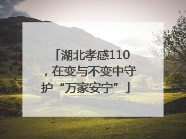 湖北孝感110，在变与不变中守护“万家安宁”