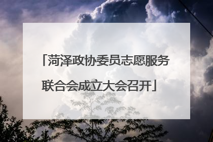 菏泽政协委员志愿服务联合会成立大会召开