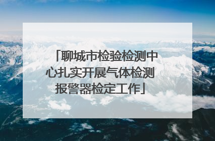 聊城市检验检测中心扎实开展气体检测报警器检定工作