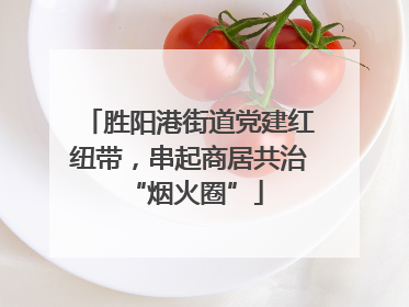 胜阳港街道党建红纽带，串起商居共治 “烟火圈”