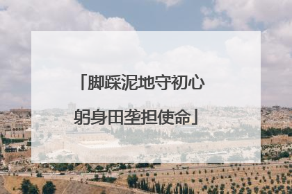 脚踩泥地守初心 躬身田垄担使命