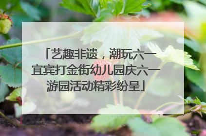 艺趣非遗，潮玩六一 宜宾打金街幼儿园庆六一游园活动精彩纷呈