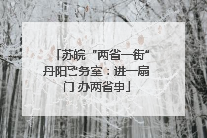 苏皖“两省一街”丹阳警务室：进一扇门 办两省事