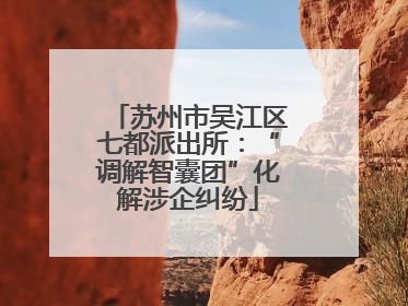 苏州市吴江区七都派出所：“调解智囊团”化解涉企纠纷