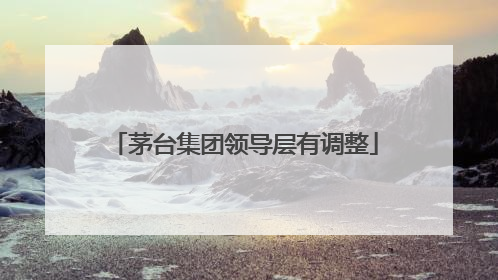 茅台集团领导层有调整