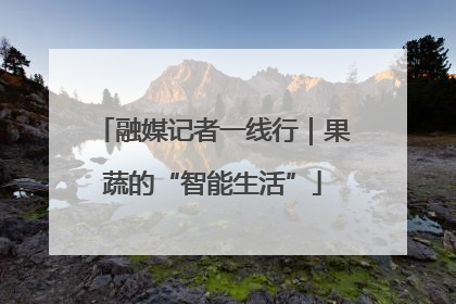 融媒记者一线行｜果蔬的“智能生活”