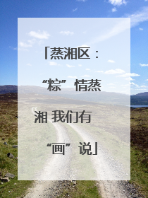 蒸湘区：“粽”情蒸湘 我们有“画”说