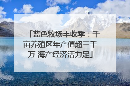 蓝色牧场丰收季：千亩养殖区年产值超三千万 海产经济活力足