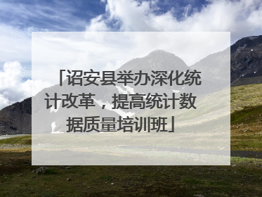 诏安县举办深化统计改革，提高统计数据质量培训班