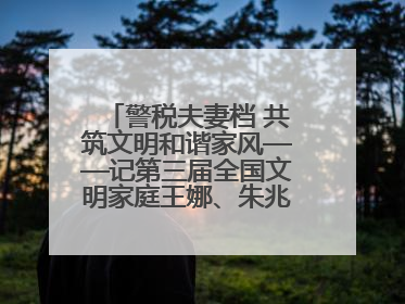 警税夫妻档 共筑文明和谐家风——记第三届全国文明家庭王娜、朱兆鹏家庭
