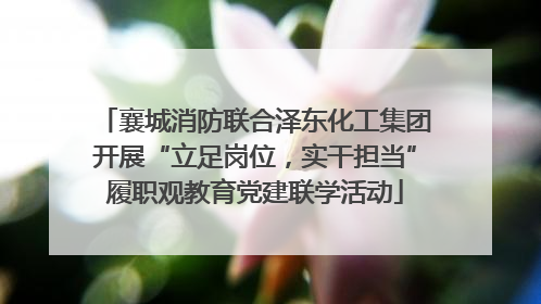 襄城消防联合泽东化工集团开展“立足岗位，实干担当”履职观教育党建联学活动
