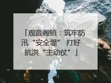 观音阁镇：筑牢防汛“安全堤” 打好抗洪“主动仗”