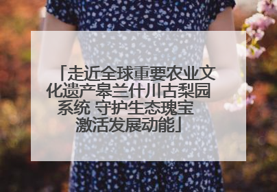 走近全球重要农业文化遗产皋兰什川古梨园系统 守护生态瑰宝 激活发展动能